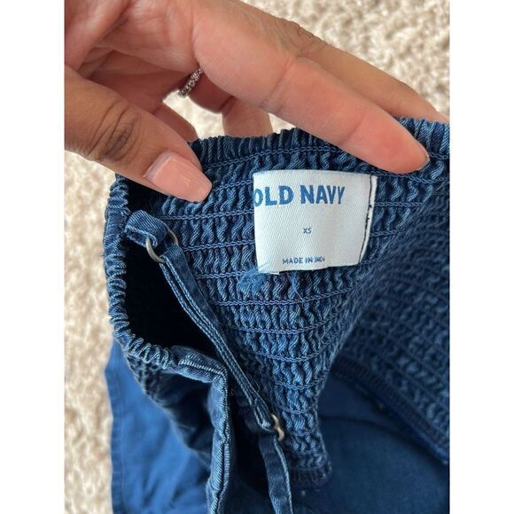 NWT Old Navy Denim look V-neck cami tank top tiered XS - Picture 4 of 5